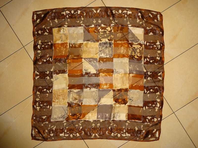Jane Shilton Pure Silk ręcznie rolowana duża jedwabna chusta apaszka