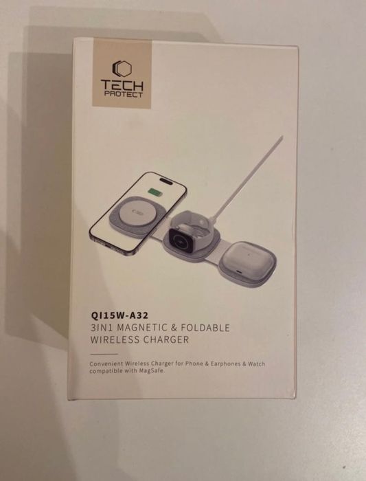 Ładowarka indukcyjna 3w1 z MagSafe na smartfon / Apple