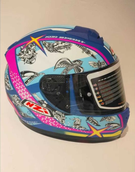 Capacete NZi integral feminino dupla viseira mota scooter novo