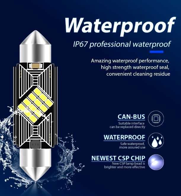 Lâmpada Led Tubular 41mm 3W 6000K (2 peças)