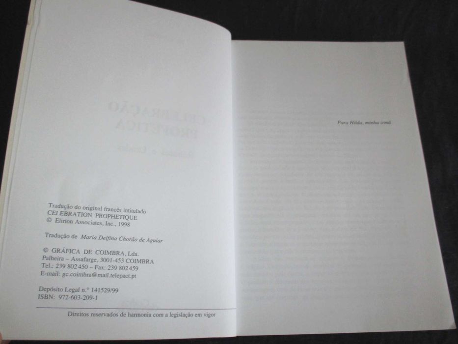 Livro Celebração Profética Elie Wiesel