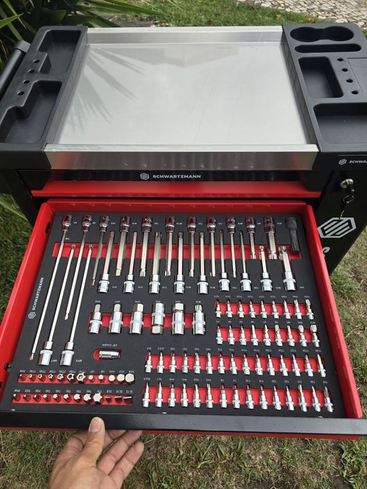 Carrinho de ferramentas gavetas 7 completas novo