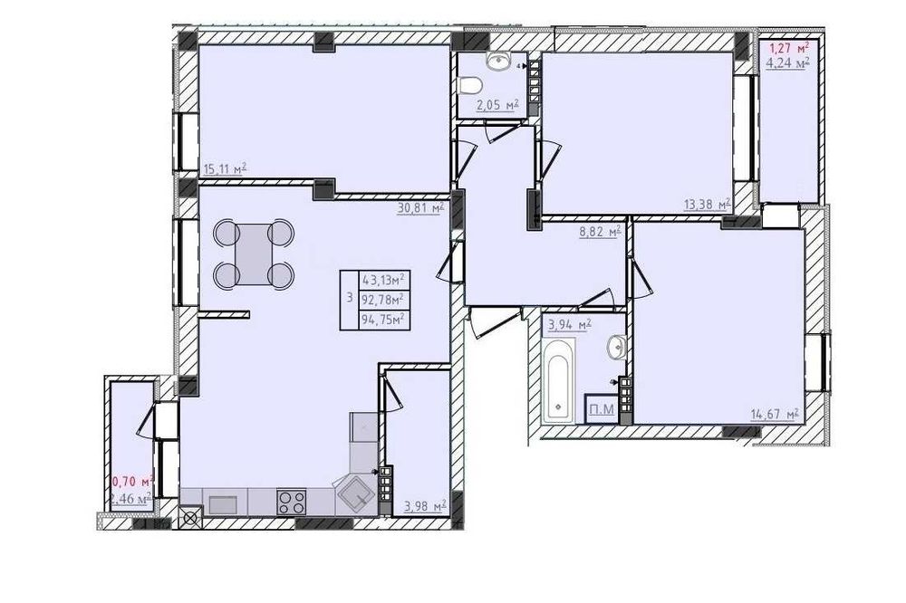 Продаж 3 кім.квартири від забудовника ЖК Сонячні Пагорби м.Пустомити