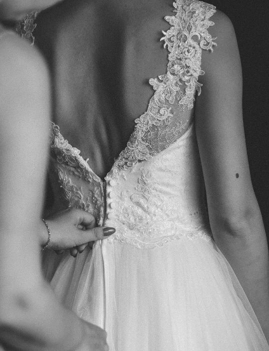 Ecru Suknia ślubna 36 38 Elizabeth e-3662 bez trenu + halka koło