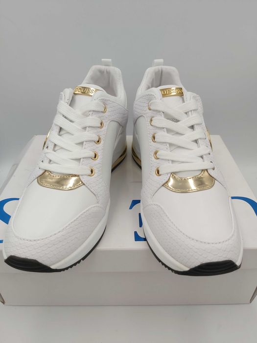 NOWE sneakersy GUESS białe złote trampki  sportowe 38