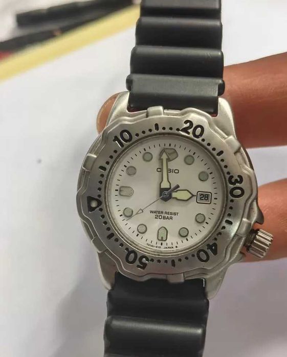 Casio LDF-730 - damski zegarek Marlin. Made in Japan z lat 80/90. 20 BAR Stainless Steel