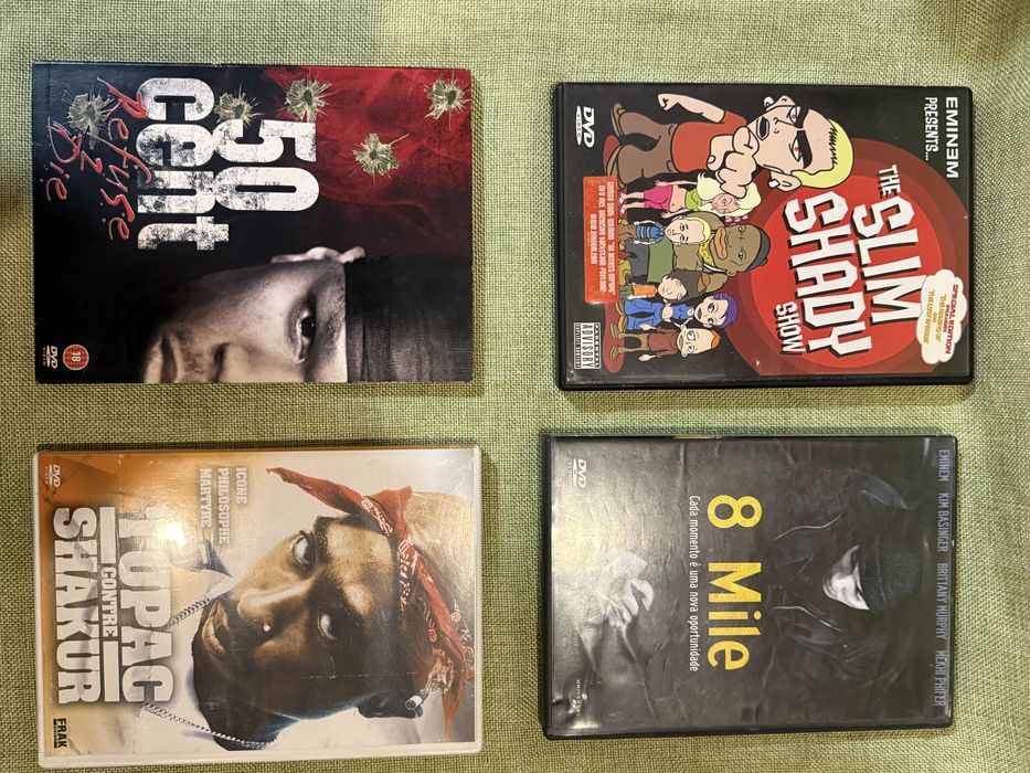 Tesouro em DVD para fãs de Rap - Eminem - Tupac - 50 Cent