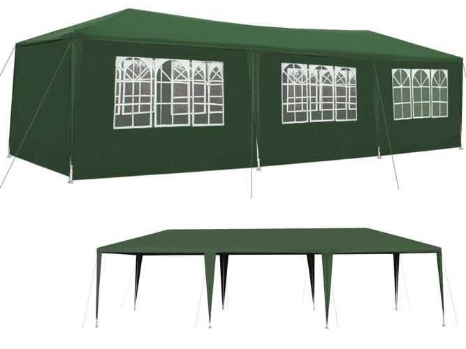 NAMIOT / PAWILON ogrodowy imprezowy 3x9m - 8 ścianek ZIELONY