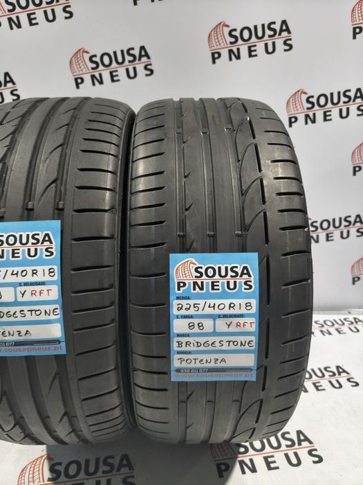 2 pneus semi novos Bridgestone 225-40R18 - Oferta dos Portes
