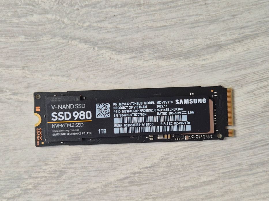 ТОП вибір M.2 SSD диск 1TB Samsung 980 (PCI-e 3.0 x4. NVMe). Trade-in