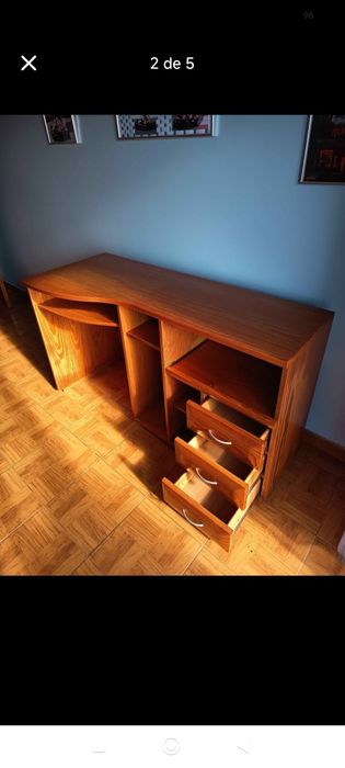Mesa de computador madeira maciça