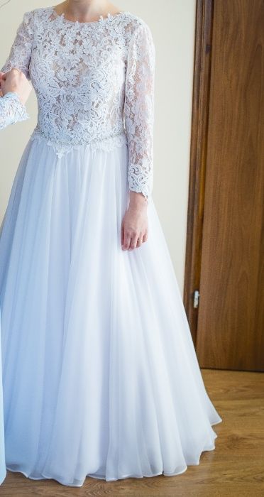 Biała suknia ślubna boho jak nowa !!!