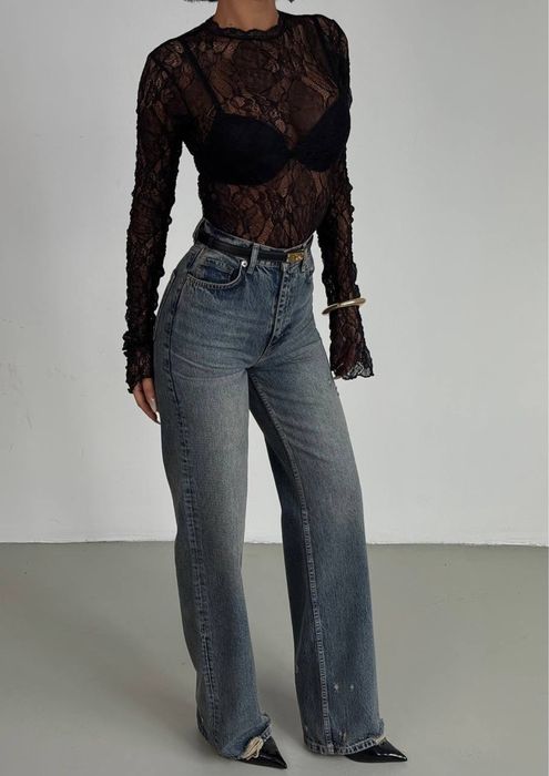 Джинси Wide Leg прямі у вінтажному стилі