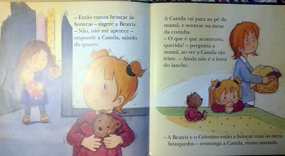 Camila não quer emprestar seus brinquedos. Grande. Inclui portes