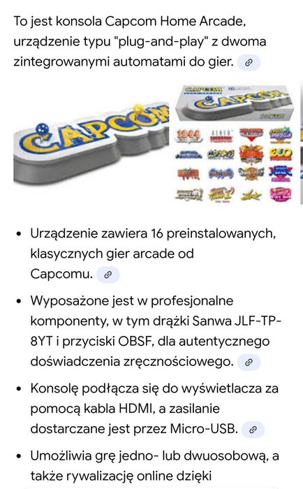 Konsola do gier CAPCOM