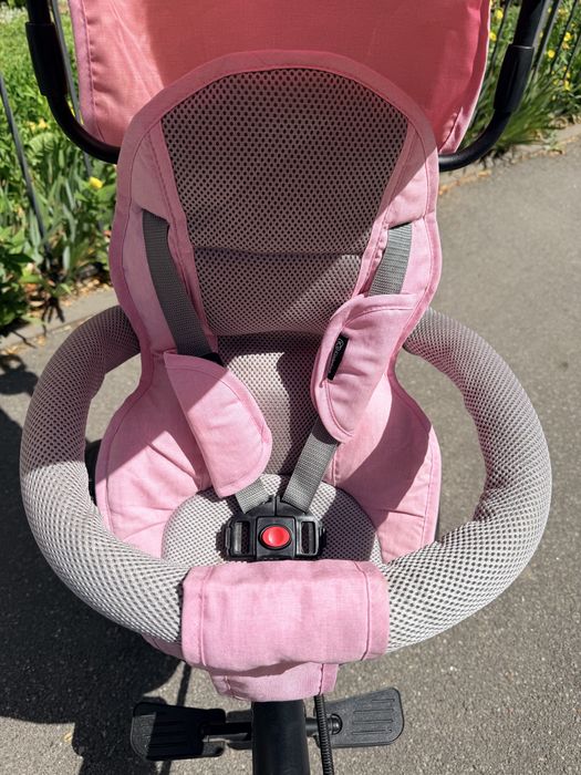 Велосипед дитячий триколісний з ручкою Kinderkraft Aston рожевий