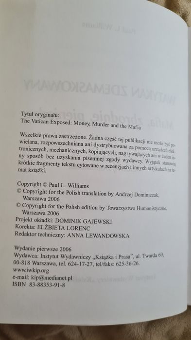 Watykan zdemaskowany P. L. Williams