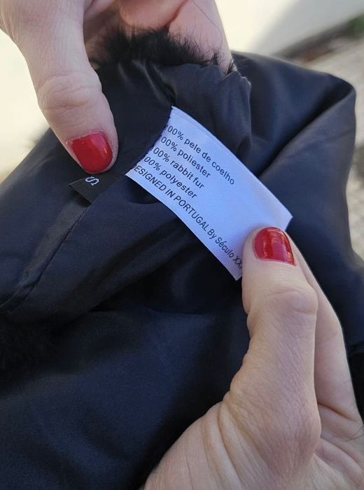 Coleto de coelho curto