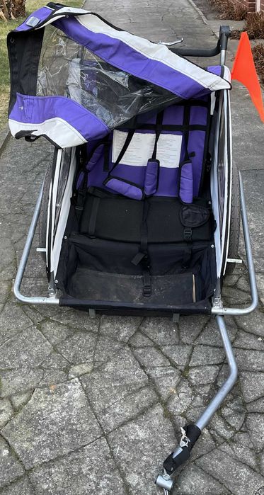 Przyczepka rowerowa dwu-osobowa