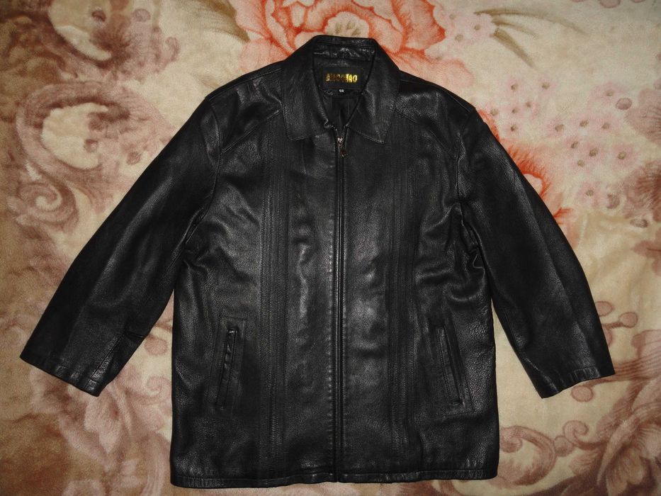 Мужская кожаная куртка (р.XXXL Leather натуральная кожа лайка)