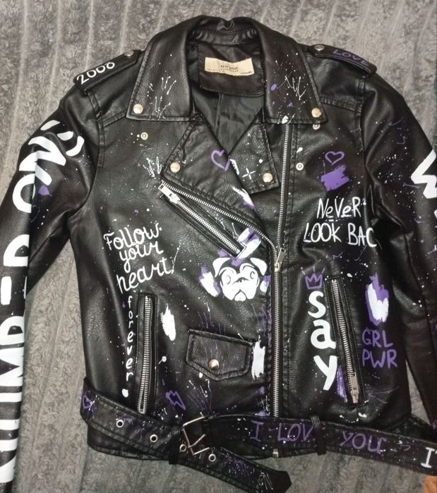 Куртка кожзам Hello ,якість люкс