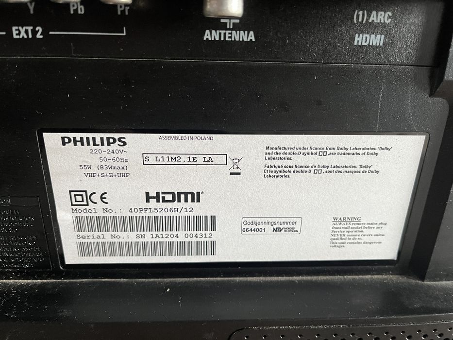 Телевізор Philips 40 дюймів 40LSD