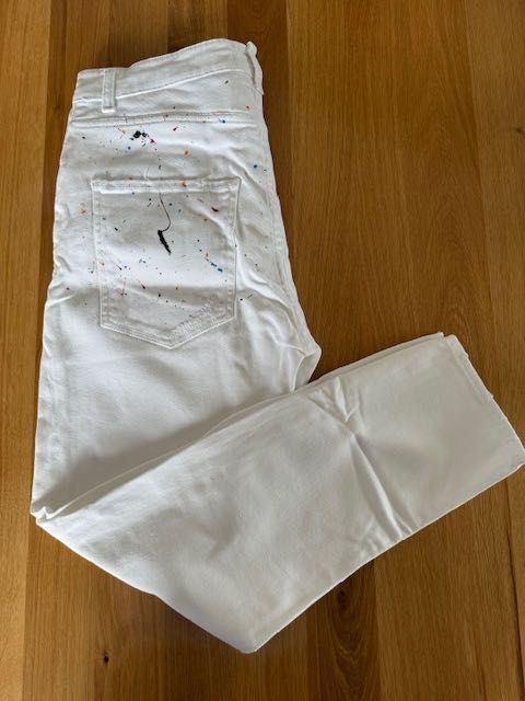 spodnie jeans Adriano Lagnella białe rozm 36