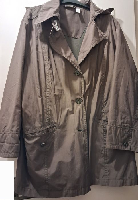Parka verde seco, meia estação, corta vento