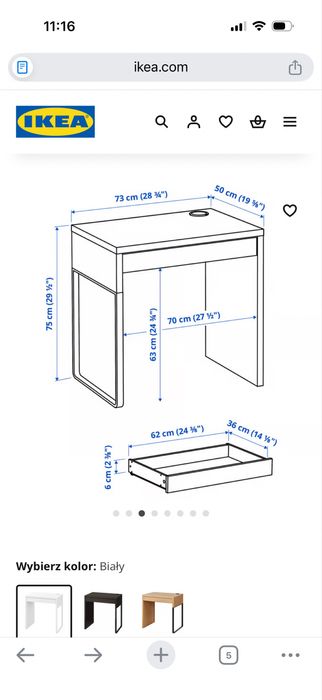 Biurko i krzesło dla dziecka IKEA
