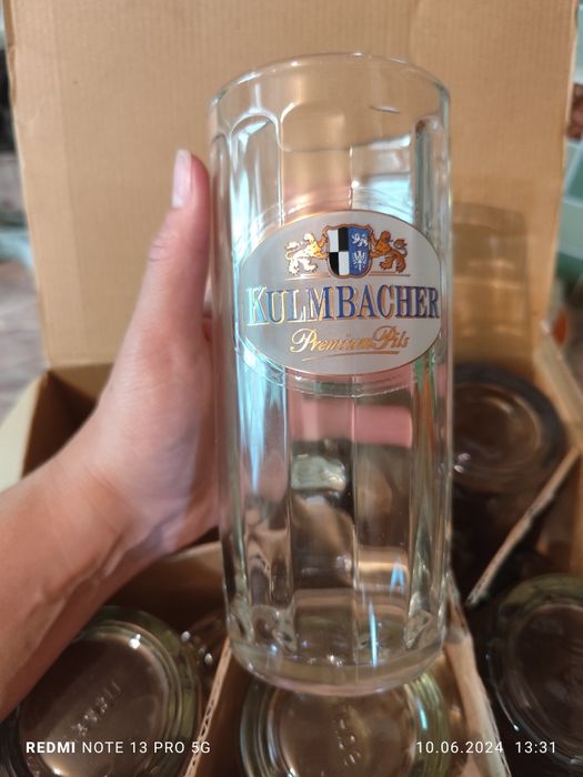 Стеклянные бокалы 0,5 л.