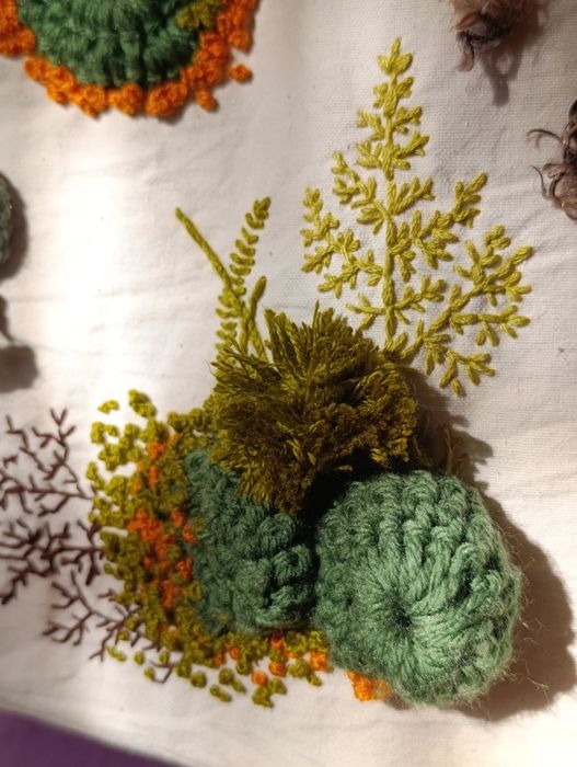 Унікальний шопер з в'язаними елементами та ручною вишивкою