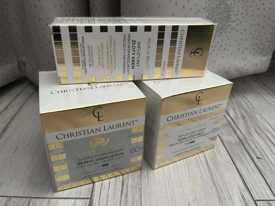 Zestaw kremów Christian Laurent 60+ 65+ Pod Oczy - Nowe, Okazja!