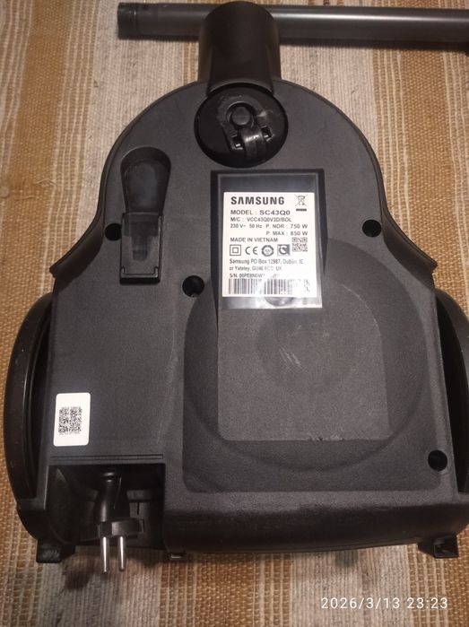 Пылесос без мешка Samsung VCC43Q0V3D/BOL, 850 Вт, 1,3 л, синий