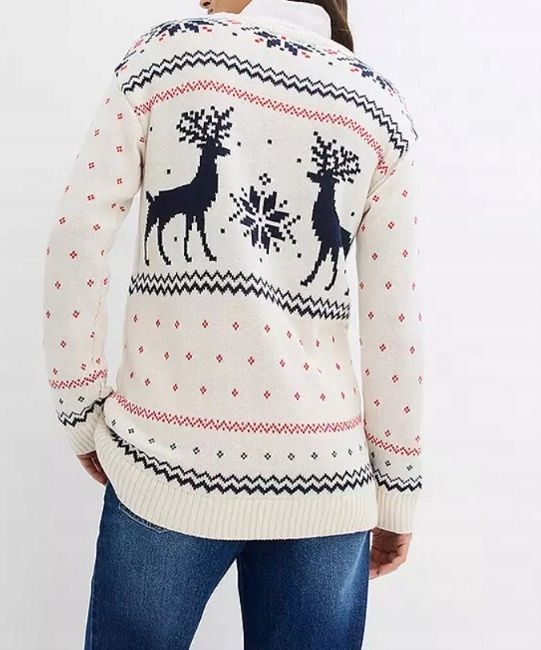 B.P.C sweter świąteczny we wzory 52/54.