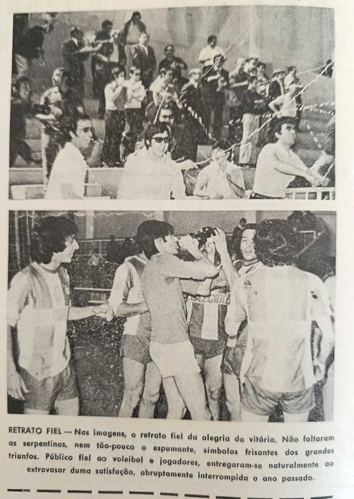 F.C.Porto - campeão de voleibol, entrevista a Celso - jornal O Porto de junho de 1973
