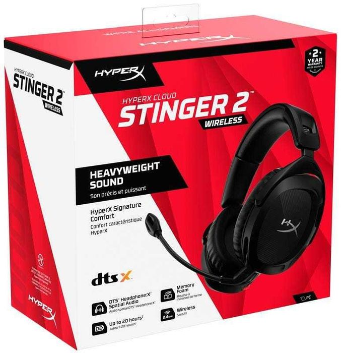 Бездротова гарнітура HyperX Cloud Stinger 2 Wireless Black (676A2AA) USB 2.4 ГГц