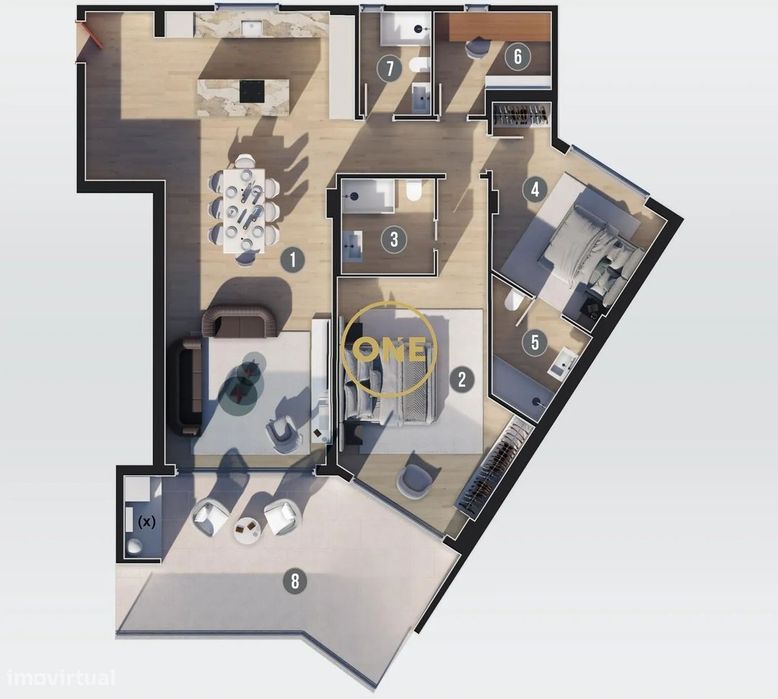 Apartamento T2 + 1
