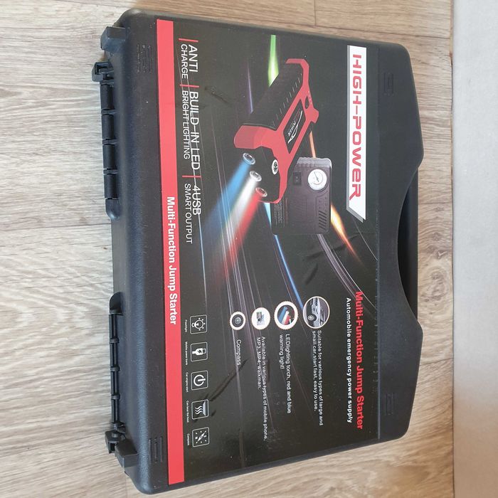 Пускозарядний пристрій, jumpstarter з компресором 99800 мАг, пусковое
