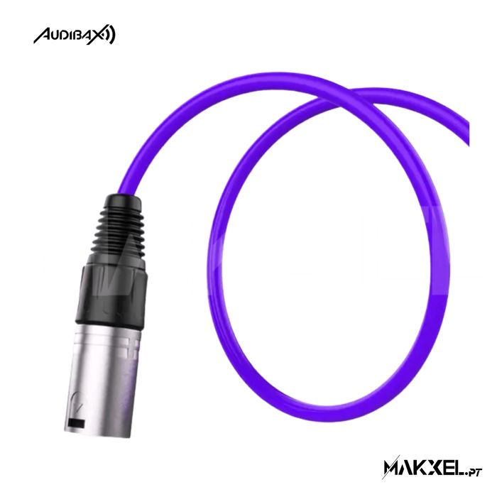Audibax Silver XLR Cabo Macho - XLR Fêmea 10 M Roxo