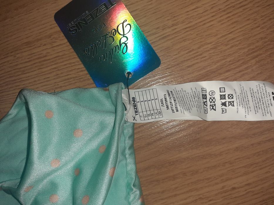 NOVO! Biquíni verde água com bolinhas da Tezenis. Tamanho S