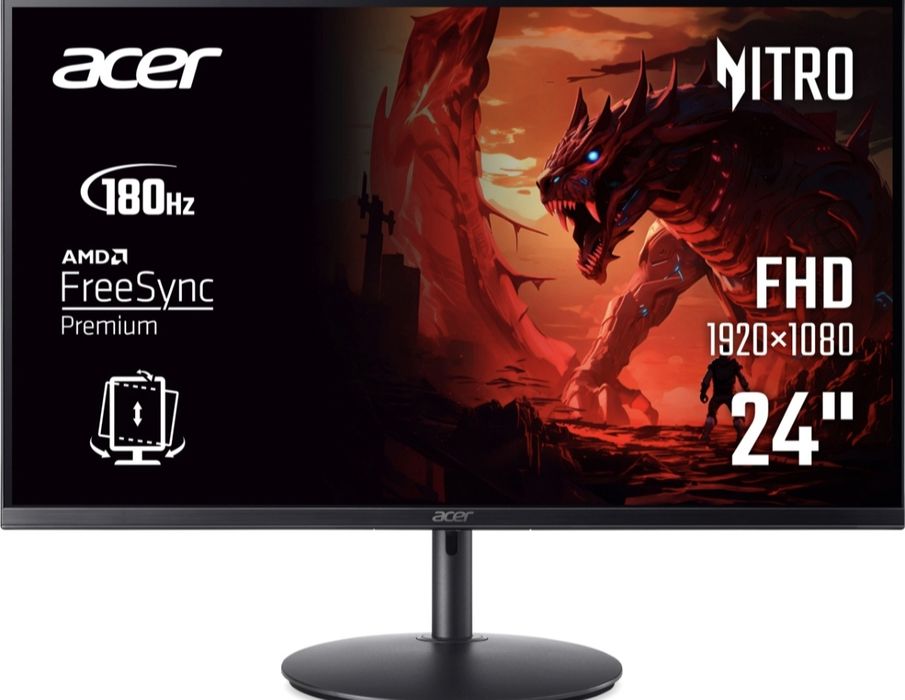 Ігровий монітор 23.8" 2 роки гарантії Acer Nitro XF240YM3biiph (IPS, 180Hz, Full HD)