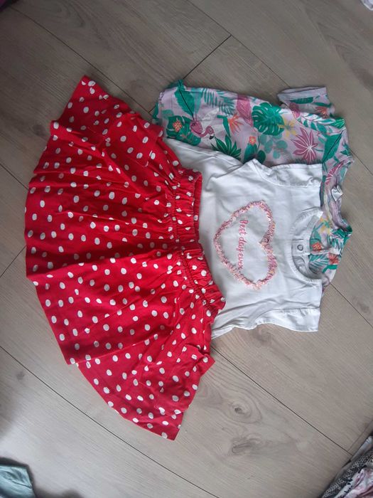 T-shirty bluzki spódniczka 74