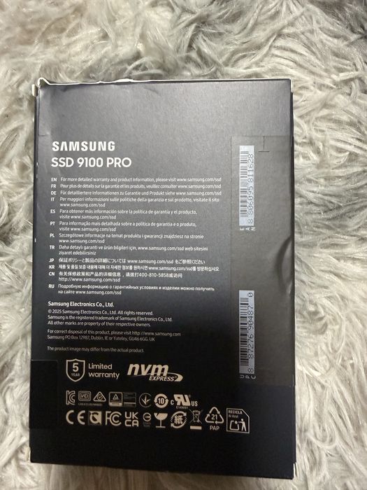 Dysk SSD Samsung 9100 PRO 1TB PCIe 5.0 NVMe M.2 (do 14 700 MB/s)