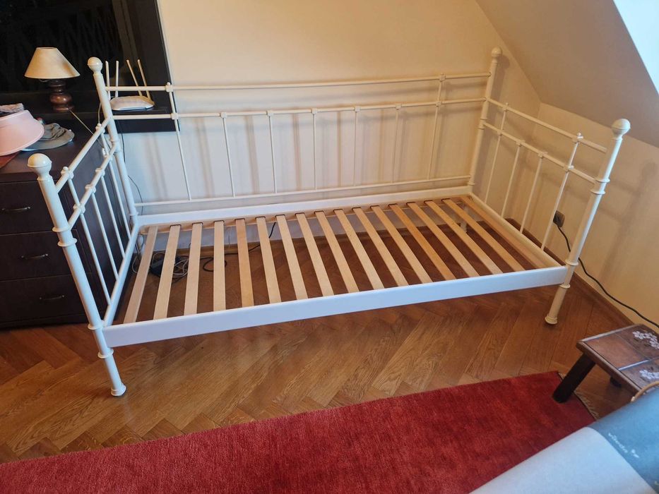Łóżko metalowe białe nieużywane