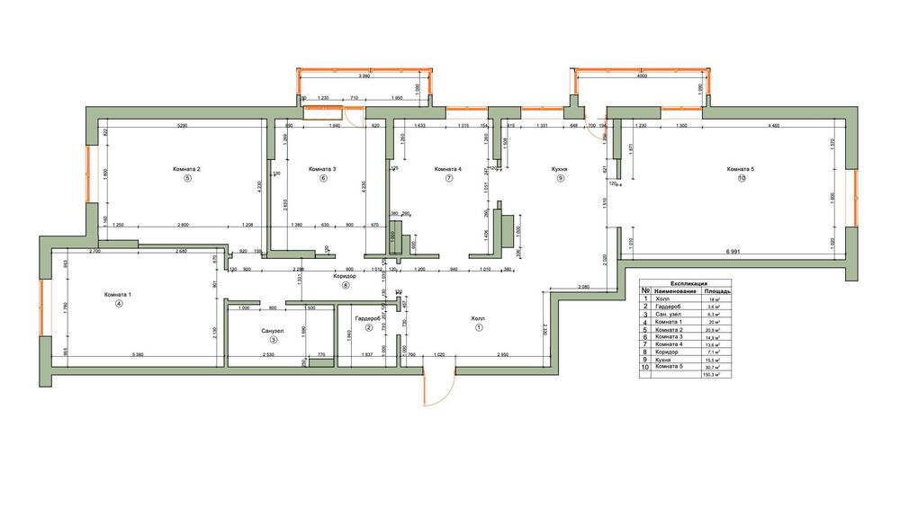 Багатокімнатна квартира за адресою вул. Жамбіла Жабаєва (площа 160 м²) - Atlanta.ua - фото 24