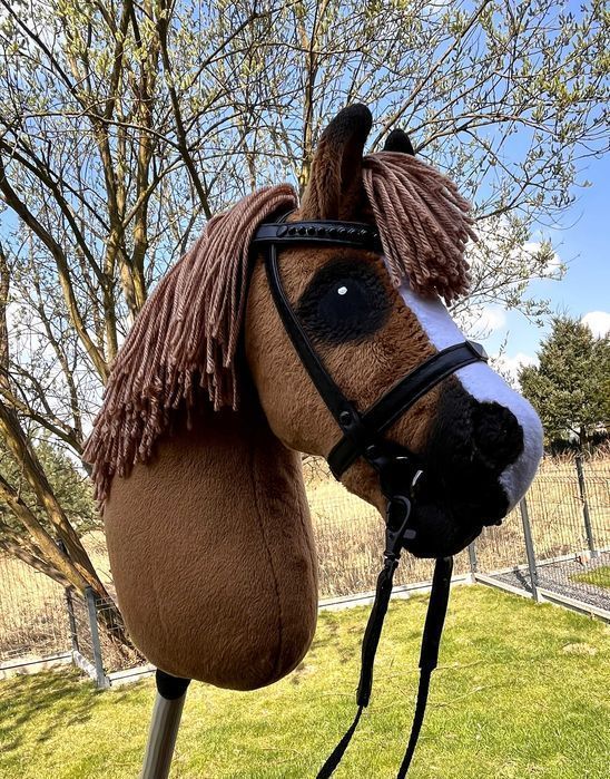 Konik Hobby Horse A4 – Ręcznie Szyty, Lekki, Zestaw z Ogłowiem #96