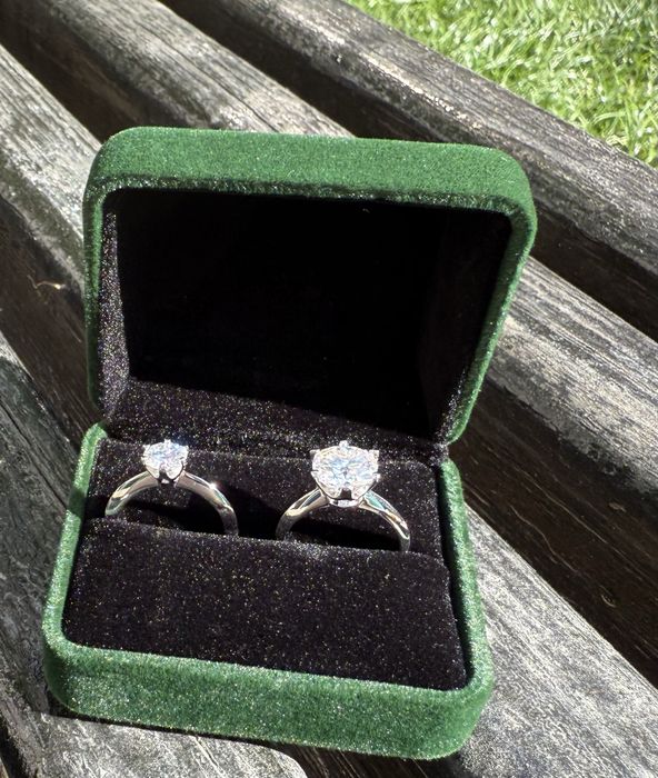 1 ct 6,5 мм 16 17 размер кольцо с бриллиантом муассанитом серебрянное