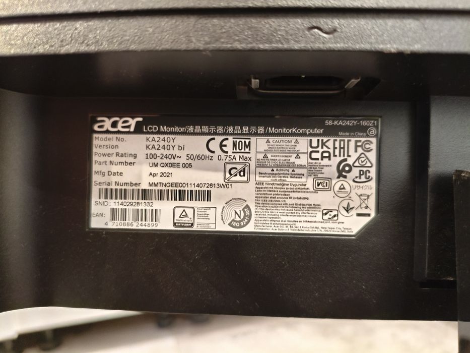 Monitor LCD Acer 24 cale