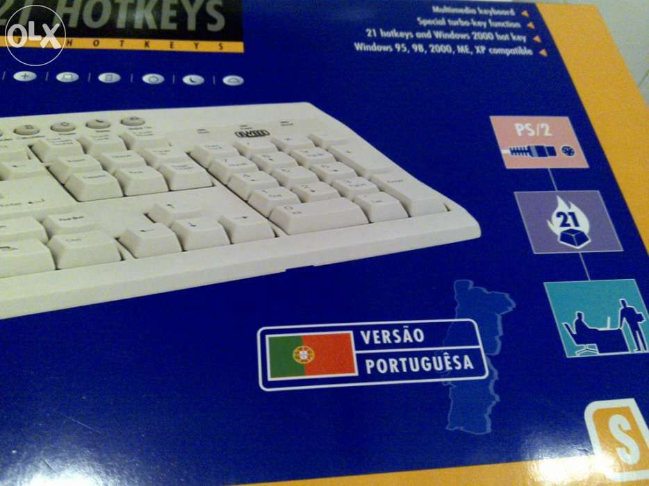teclado (multimedia keyboard with 21 hotkeys) como novo