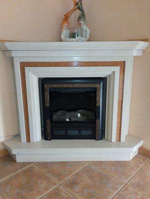 Lareira mármore decorativa